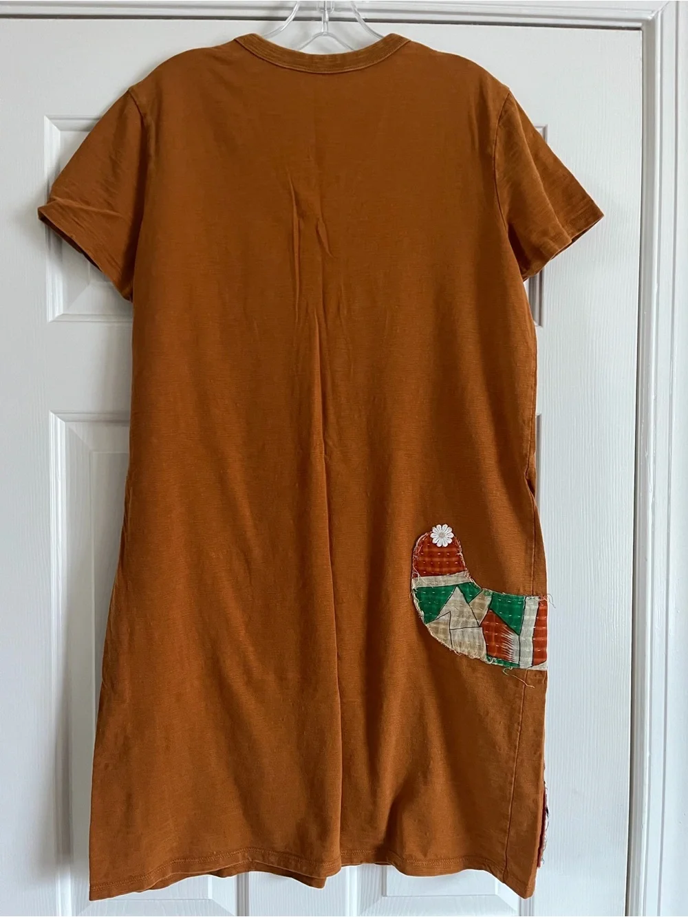 Upcycled JACKIE ORIGINALS Kantha cactus t shirt dress M L